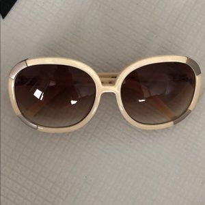 Chloe oversized cream sunglasses